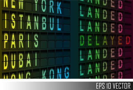 airport departure displayのイラスト素材