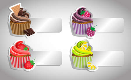 cup cake tagのイラスト素材