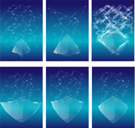 blue floors and glass vectorのイラスト素材