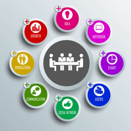 social media conceptのイラスト素材