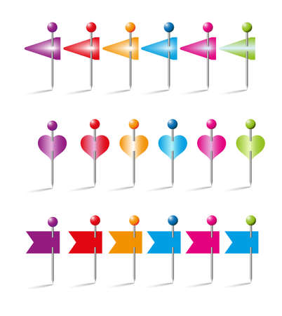 pin setのイラスト素材