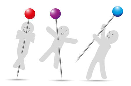 pin and psychologyのイラスト素材