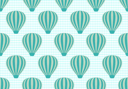 Retro seamless travel pattern of balloonsのイラスト素材
