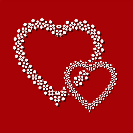 ornamental heart frameのイラスト素材