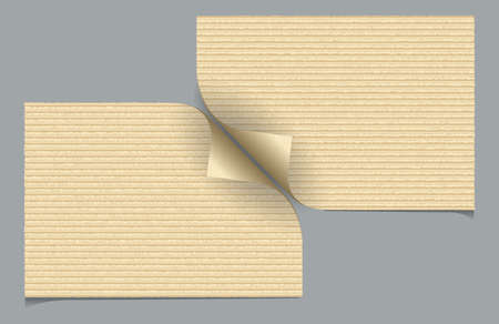 craft paper and page curlのイラスト素材