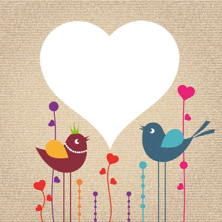 Cute cartoon birds のイラスト素材