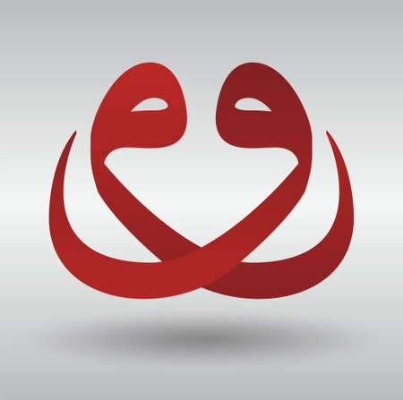 red Arabic figureのイラスト素材