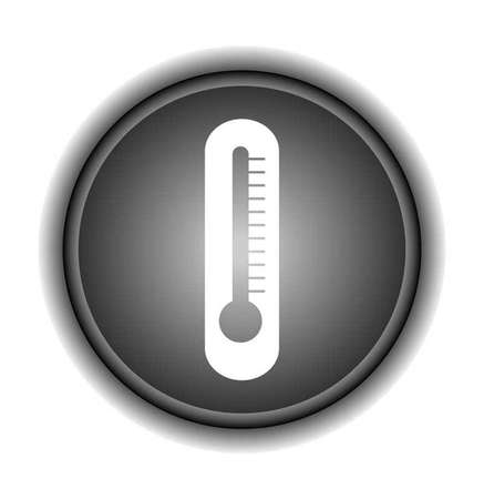 Thermometer icon on circle  buttonのイラスト素材