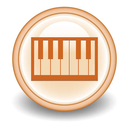  piano keys buttonのイラスト素材