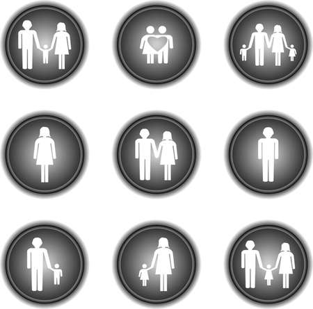 Family Icons のイラスト素材