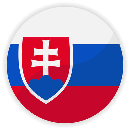 Slovakia flag button のイラスト素材