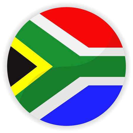 South Africa flag buttonのイラスト素材