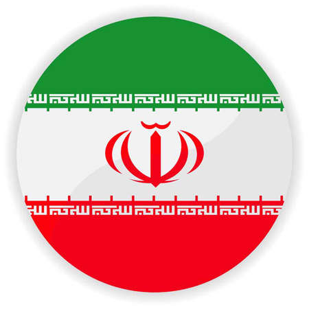 Iran flag button のイラスト素材
