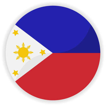 Philippines flag buttonのイラスト素材