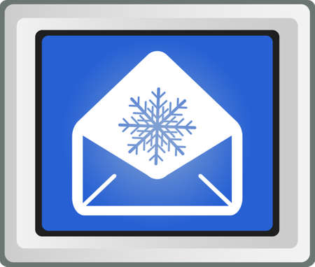 Christmas envelope iconのイラスト素材
