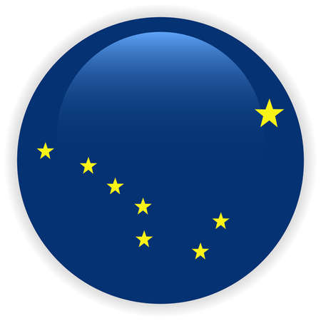 Alaska flag buttonのイラスト素材
