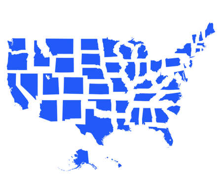 usa map and all states - Illustrationのイラスト素材