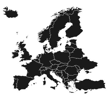 Map of Europeのイラスト素材