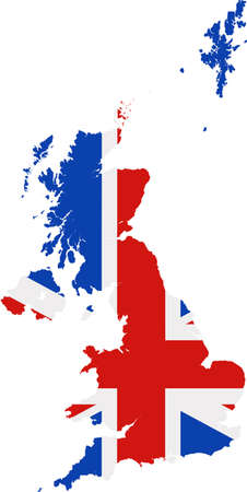 Map and flag of Englandのイラスト素材