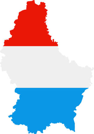 Map and flag of Luxembourgのイラスト素材