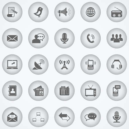 Communication iconsのイラスト素材