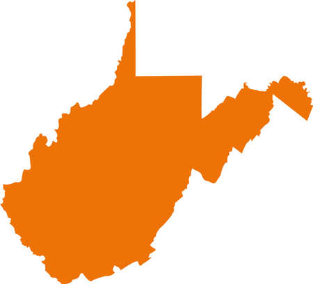 west virginia mapのイラスト素材