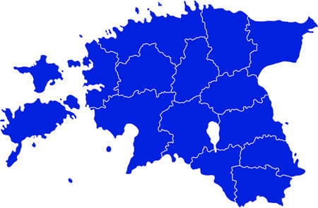 map of Estoniaのイラスト素材