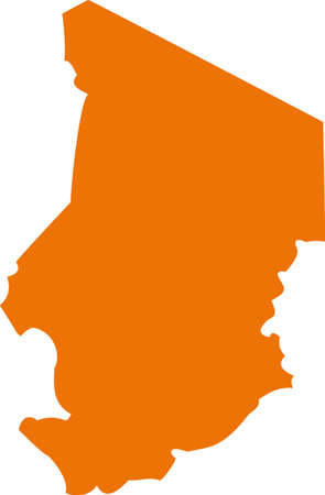 Vector chad map on Africaのイラスト素材