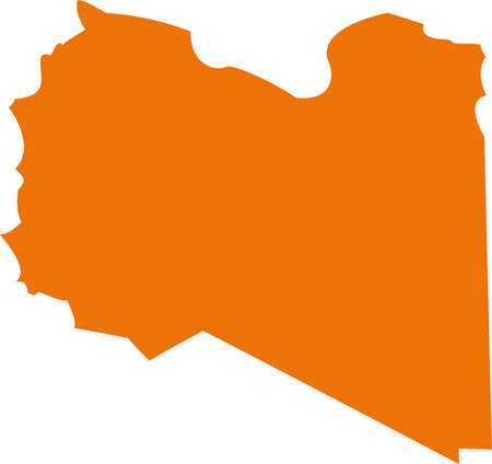 Vector Libya map on Africaのイラスト素材