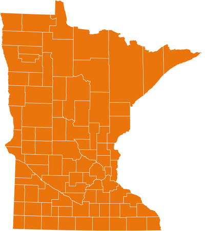 map of Minnesotaのイラスト素材