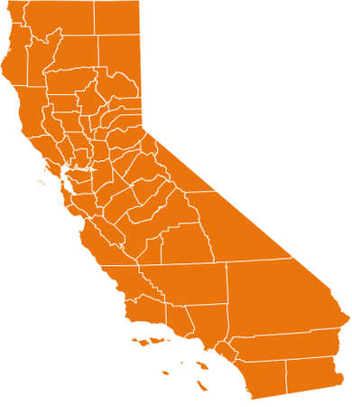 map of Californiaのイラスト素材