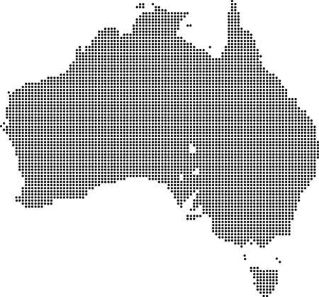 Dotted map of Australiaのイラスト素材