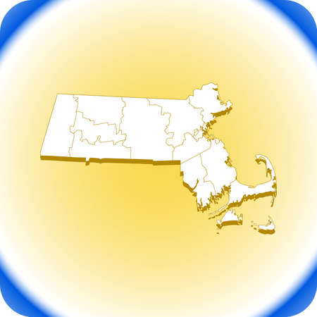 map of Massachusettsのイラスト素材