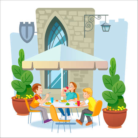 Street cafe. Travelのイラスト素材