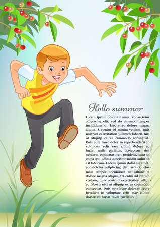 Hello summerのイラスト素材