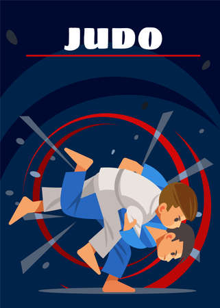 judo poster. kids sportsのイラスト素材