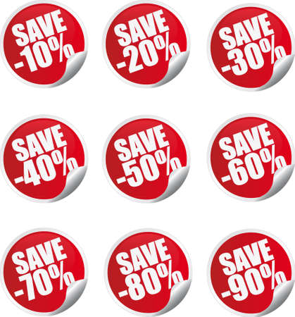 Discount label and sticker のイラスト素材