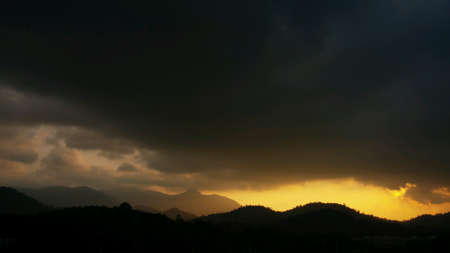 Sky sunset Gold light