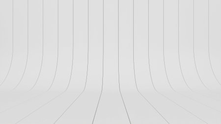 White abstract background with stripes. 3d rendering, 3d illustration.の写真素材