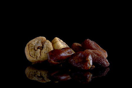 fruit, dried figs, dates, apricotsの写真素材