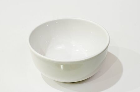 White bowl on white backgroundの写真素材