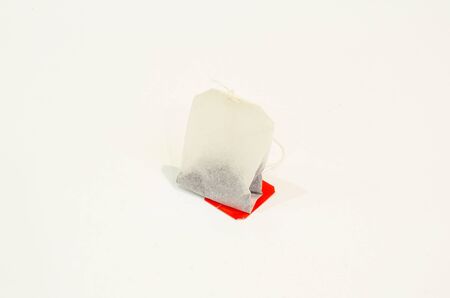 A teabag on white backgroundの写真素材