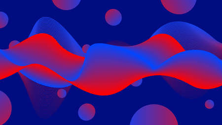 Abstract of gradient fluid on blue