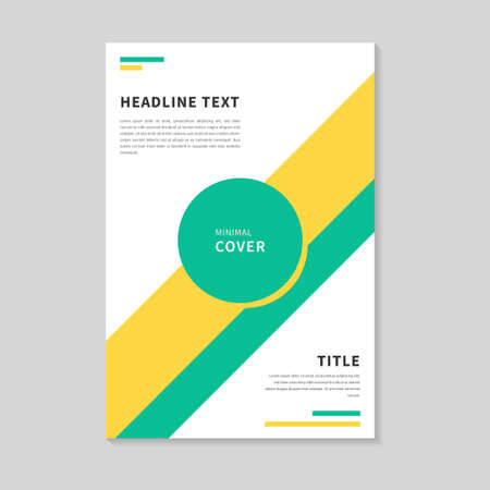 Minimal Flat Cover Geometric Shapes Design. Can Be Used For Poster, Brochure or Flyer.のイラスト素材
