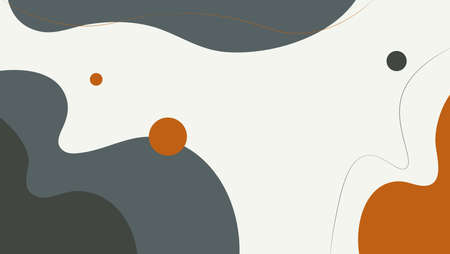 Flat Minimal Abstract Shapes Background. Can Be Used For Cover, Banner Or Presentation Templateのイラスト素材