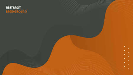 Modern Abstract Gray Orange Curve Shape Background With Flowing Lines Element. Good For Banner, Wallpaper, Website Or Presentation Template.のイラスト素材