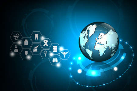 globe health care medical and science icon conceptの写真素材