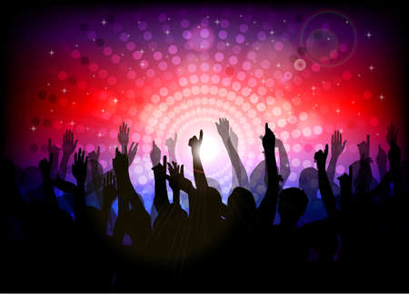 Club party with dancing peopleのイラスト素材