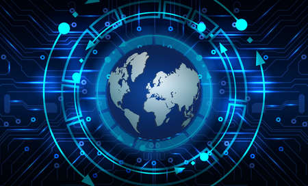Abstract technology background with globe