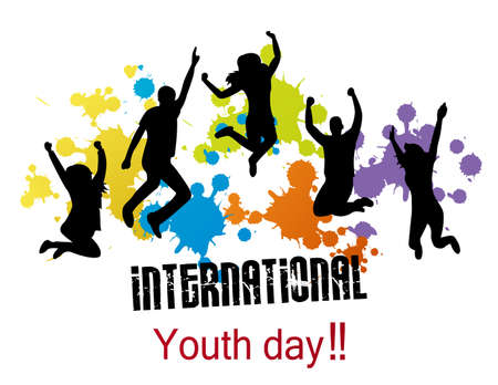 International youth day backgroundの写真素材